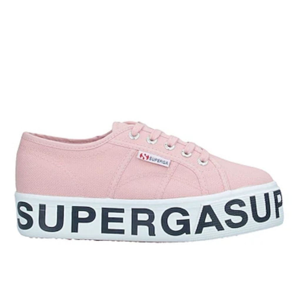Superga‎ Women's Blush Pink Platform Sneakers Canvas 8